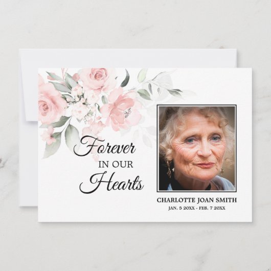 Sympathie Fleur Blush Roses Rose MERCI | PHOTO (Dos)