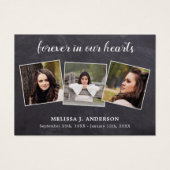 Sympathie funéraire 3 Carte de prière photo (Devant)