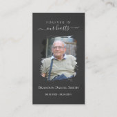 Sympathie funéraire Carte de prière commémorative (Devant)