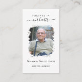 Sympathie funéraire Carte de prière commémorative (Devant)