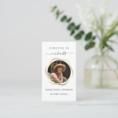 Sympathie funéraire Carte de prière commémorative (Debout devant)