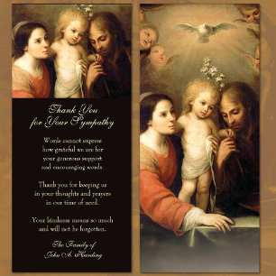 Sympathie funéraire catholique Carte de la Sainte