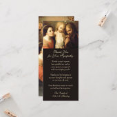 Sympathie funéraire catholique Carte de la Sainte  (Devant/Arrière en situation)