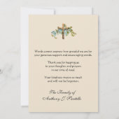 Sympathie funéraire catholique Carte Sainte Merci (Dos)