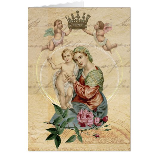 Sympathie funéraire catholique Carte Sainte Merci (Devant)