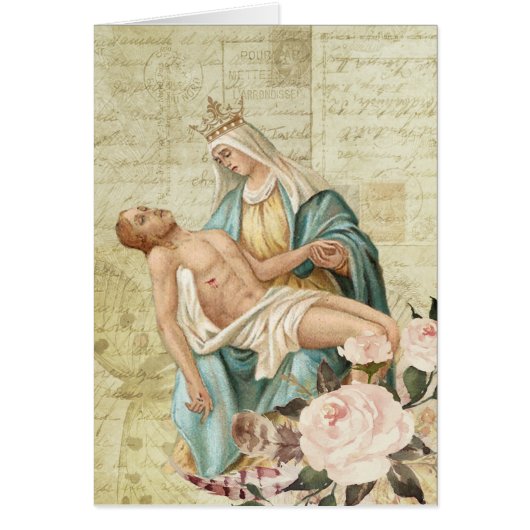 Sympathie funéraire catholique Carte Sainte Merci (Devant)