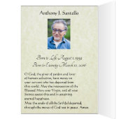 Sympathie funéraire catholique Carte Sainte Merci (Intérieur (Gauche))