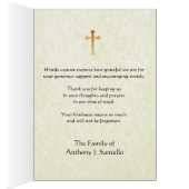 Sympathie funéraire catholique Carte Sainte Merci (Intérieur (Droit))