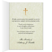 Sympathie funéraire catholique Carte Sainte Merci (Intérieur (Droit))