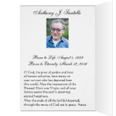 Sympathie funéraire catholique Carte Sainte Merci (Intérieur (Gauche))