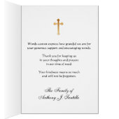 Sympathie funéraire catholique Carte Sainte Merci (Intérieur (Droit))