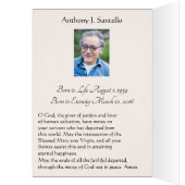 Sympathie funéraire catholique Carte Sainte Merci (Intérieur (Gauche))