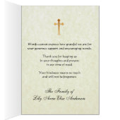 Sympathie funéraire catholique Merci bébé bébé (Intérieur (Droit))