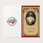 Sympathie funéraire catholique prière Carte Sainte (Outside Unfolded)