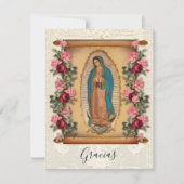 Sympathie funéraire espagnole Carte Sainte Merci (Devant)