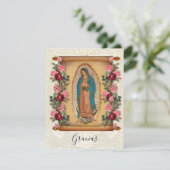 Sympathie funéraire espagnole Carte Sainte Merci (Debout devant)