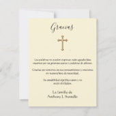 Sympathie funéraire espagnole Carte Sainte Merci (Dos)