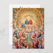 Sympathie funéraire espagnole Carte Sainte Merci (Devant / Derrière)