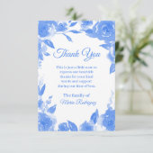 Sympathie funéraire Merci bleu Floral (Debout devant)