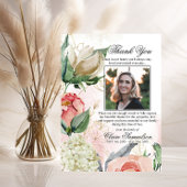 Sympathie funéraire Merci rose Floral | PHOTO