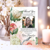 Sympathie funéraire Merci rose Floral | PHOTO