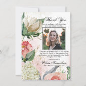 Sympathie funéraire Merci rose Floral | PHOTO (Devant)