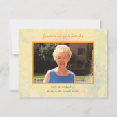 Sympathie funéraire Merci Tournesol carte à thème (Dos)