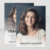 Sympathie funéraire minimale du Merci Grief Photo (Devant / Derrière)