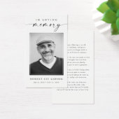 Sympathie funéraire moderne Carte de prière commém (Bureau)