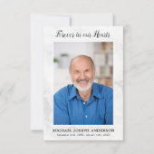 Sympathie funéraire moderne Carte de prière commém (Devant)