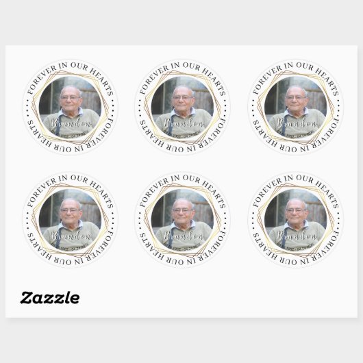 Sympathie funéraire Photo Sticker (Feuille)