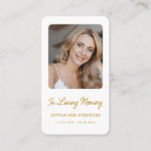 Sympathie funéraire Prière commémorative Cartes co (Devant)