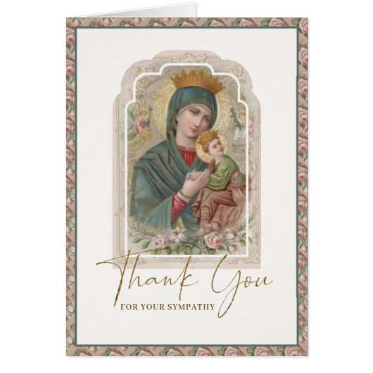 Sympathie funéraire religieuse Vierge Marie Merci (Devant)