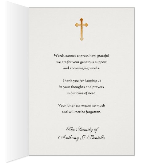 Sympathie funéraire religieuse Vierge Marie Merci (Intérieur (Droit))