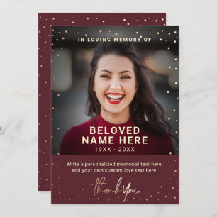 Sympathie Funeral Burgundy - Fotokaart Kaart