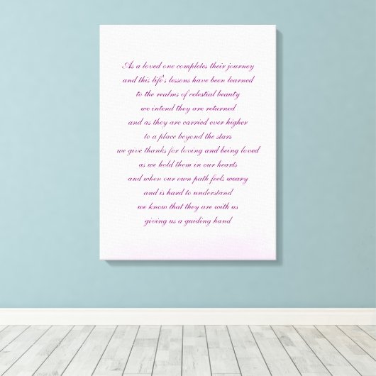 Sympathie gedicht kunst canvas afdruk (Insitu (Houten vloer))