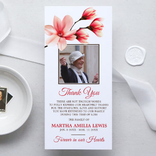 Sympathie geheugen geheugen Magnolia DANK U Foto Bedankkaart