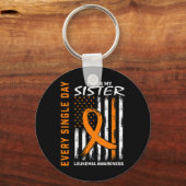 Sympathie Gifts Verlies van Zuster Oranje Leukemie Sleutelhanger (Voorkant)