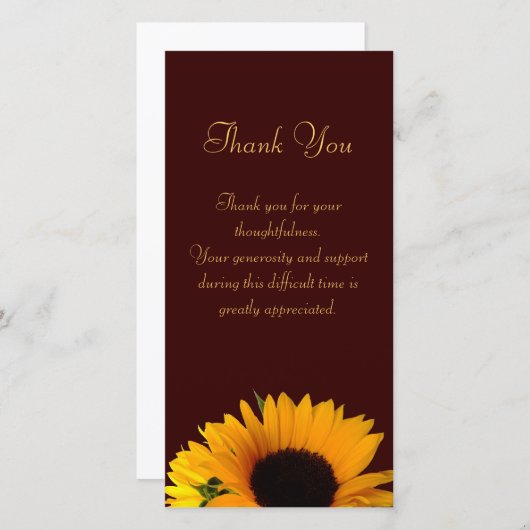 Sympathie Hartelijk dank Bedankkaart (Voorkant / Achterkant)