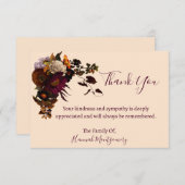 Sympathie Hartelijk dank Notitiekaartje (Voorkant / Achterkant)