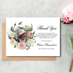 Sympathie Hartelijk dank voor uw herinneringen aan Bedankkaart