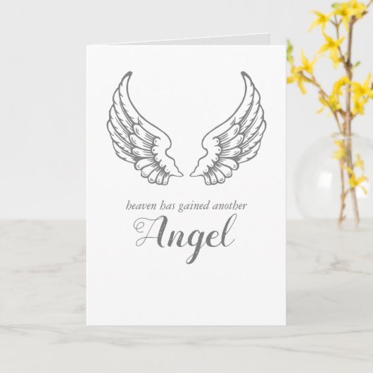 Sympathie Heaven Angel | Religieus denken van u Kaart (Gele Bloem)