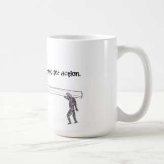 Sympathie is geen vervanging voor actie (mok). koffiemok