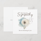 Sympathie Kaart Waterverf Paardebloem (Voorkant / Achterkant)