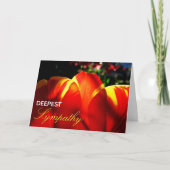 "Sympathie la plus profonde" Carte Tulipe brillant (Devant)
