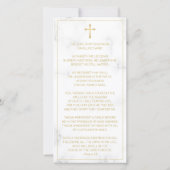 Sympathie Marble Gold Script Cross Photo Prayer (Achterkant)