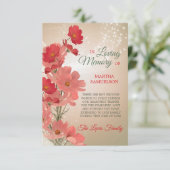 Sympathie Mémoire Florale MERCI de corail rose rou (Debout devant)