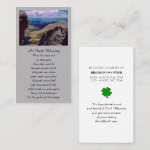 Sympathie Memorial Foto Prayer Kaart Visitekaartje