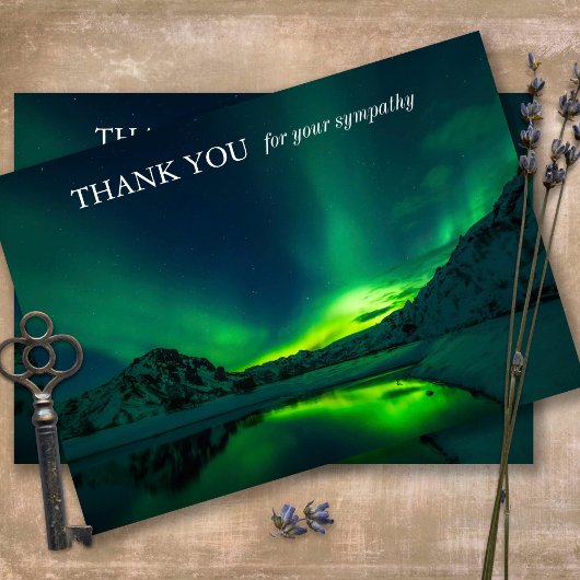 Sympathie Memorial Natuur Begrafenis Dank u kaart