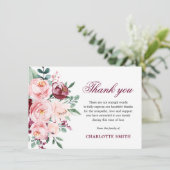 Sympathie MERCI de la Bourgogne et des roses roses (Debout devant)